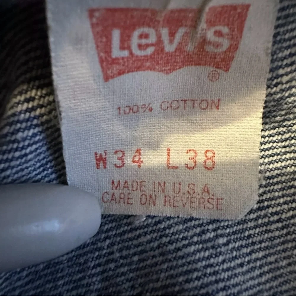 Vintage Levis Jeans 34X38 (31X36‎ Actual) Blue 501 Acid Wash 90s Button Fly USA